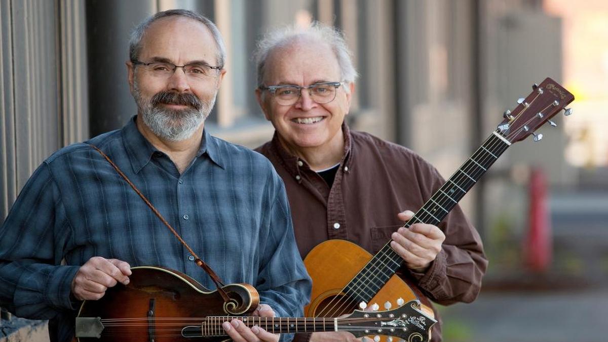 
John Reischman, left, and John Miller perform at 7 p.m. Friday, Aug. 28, at the YWCA ballroom.
