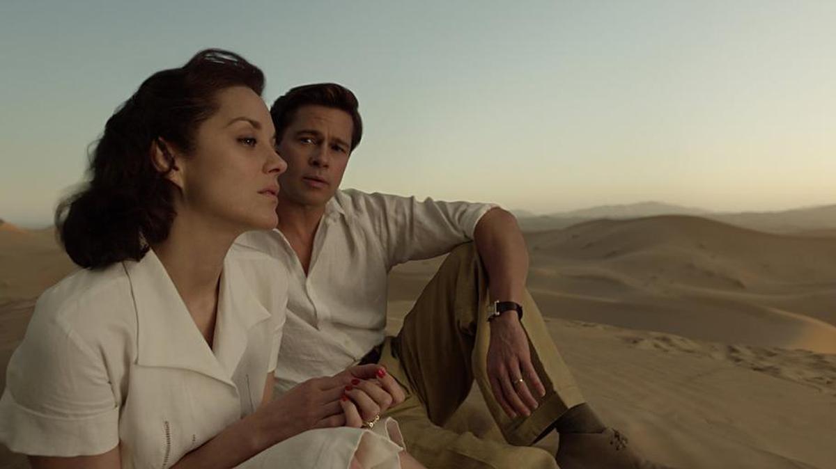 Marion Cotillard and Brad Pitt star in the love story “Allied.”