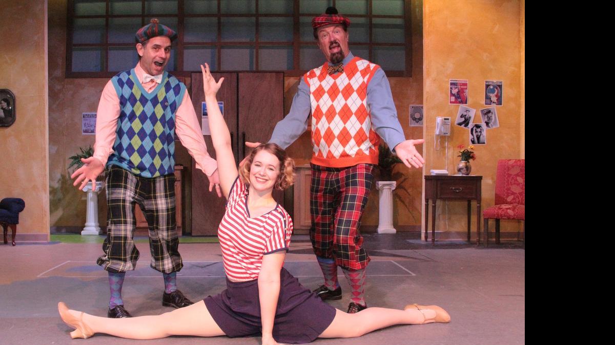 
James Lorrison and John Gonzales are the Gangsters and April Hoag is Janet van de Graf in Bellingham Theatre Guild’s “The Drowsy Chaperone.”
