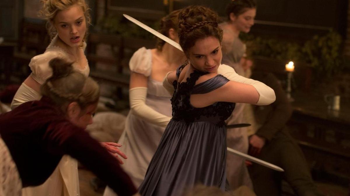 Lily James and Bella Heathcote in “Pride and Prejudice and Zombies.”