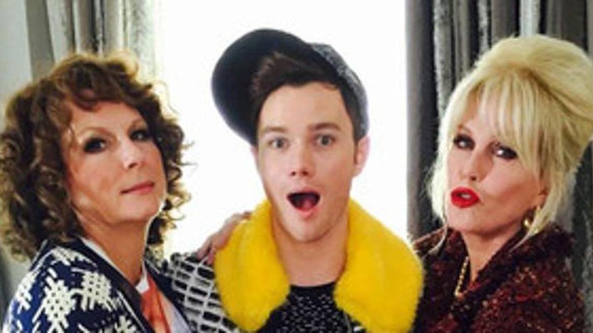 Jennifer Saunders, Chris Colfer and Joanna Lumley star in “Absolutely Fabulous: The Movie.”