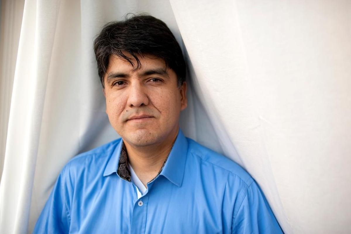Sherman Alexie is shown at his office in Seattle in 2009.