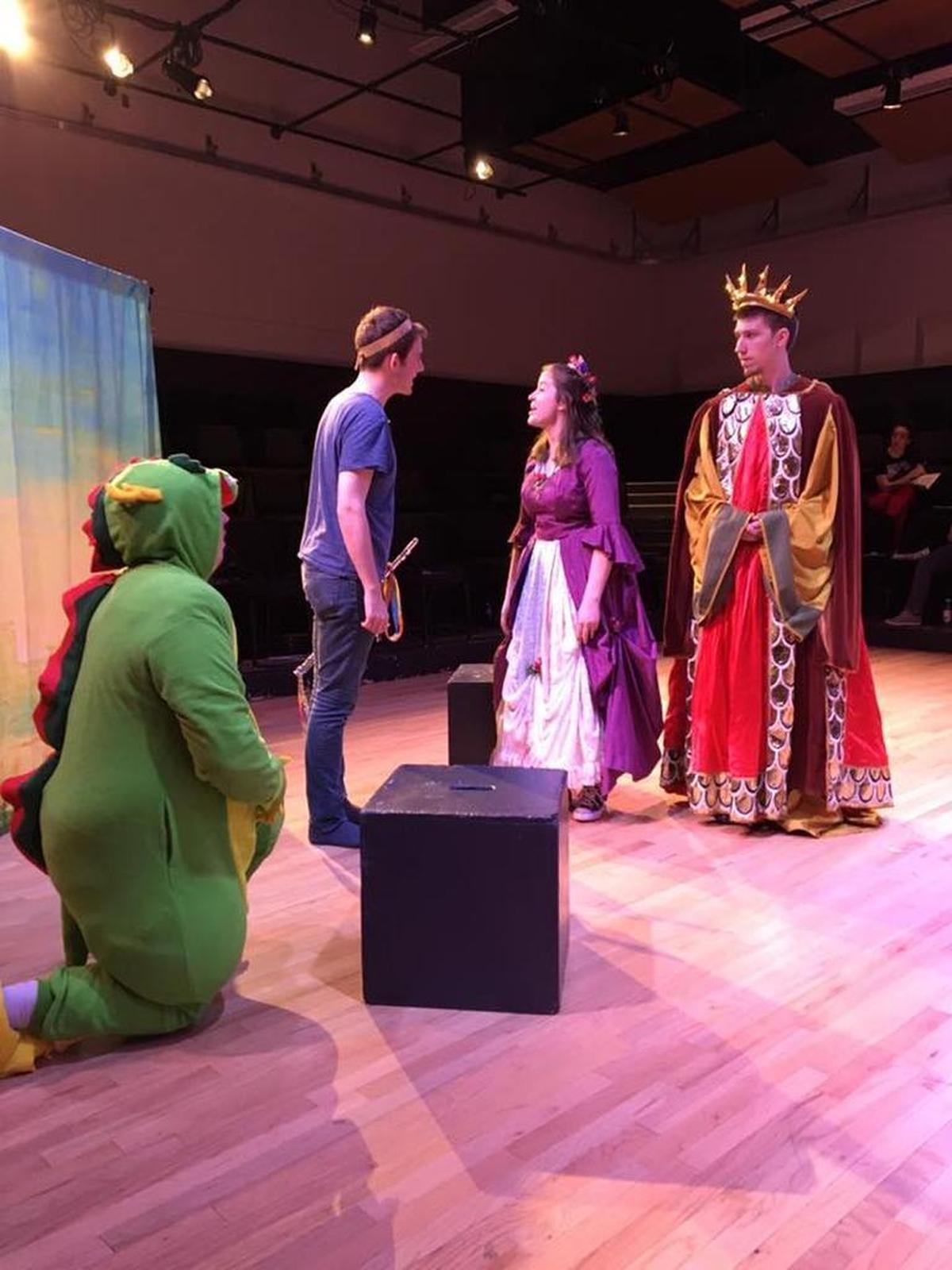 Western Washington University students are shown during a rehearsal of “The Magic Flute” on campus.