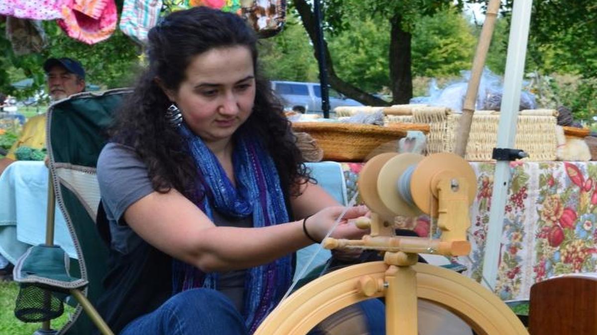 
A woman spins wool into yard at the Skillshare Faire in 2013. The 2015 event is Aug. 29-30.
