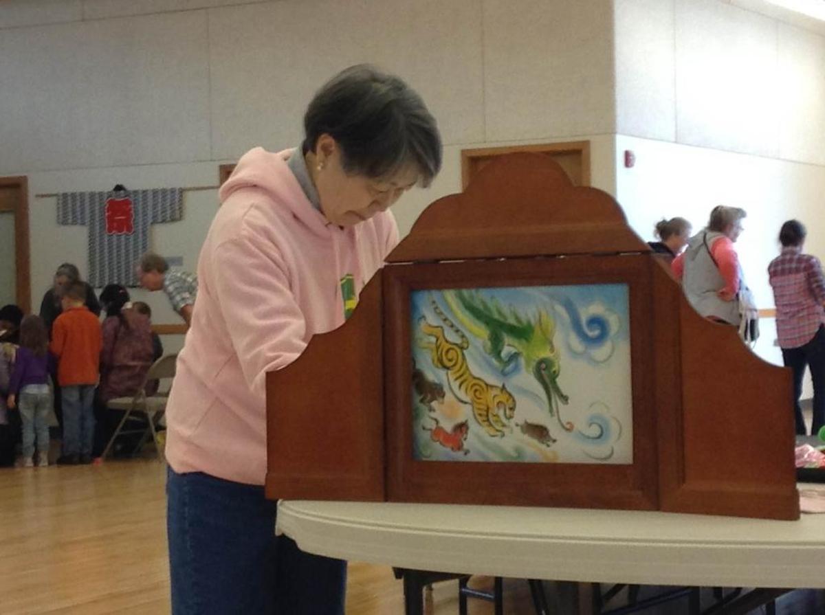 A kamishibai paper theater is shown at the Cherry Blossom Festival in Ferndale in April 2016.