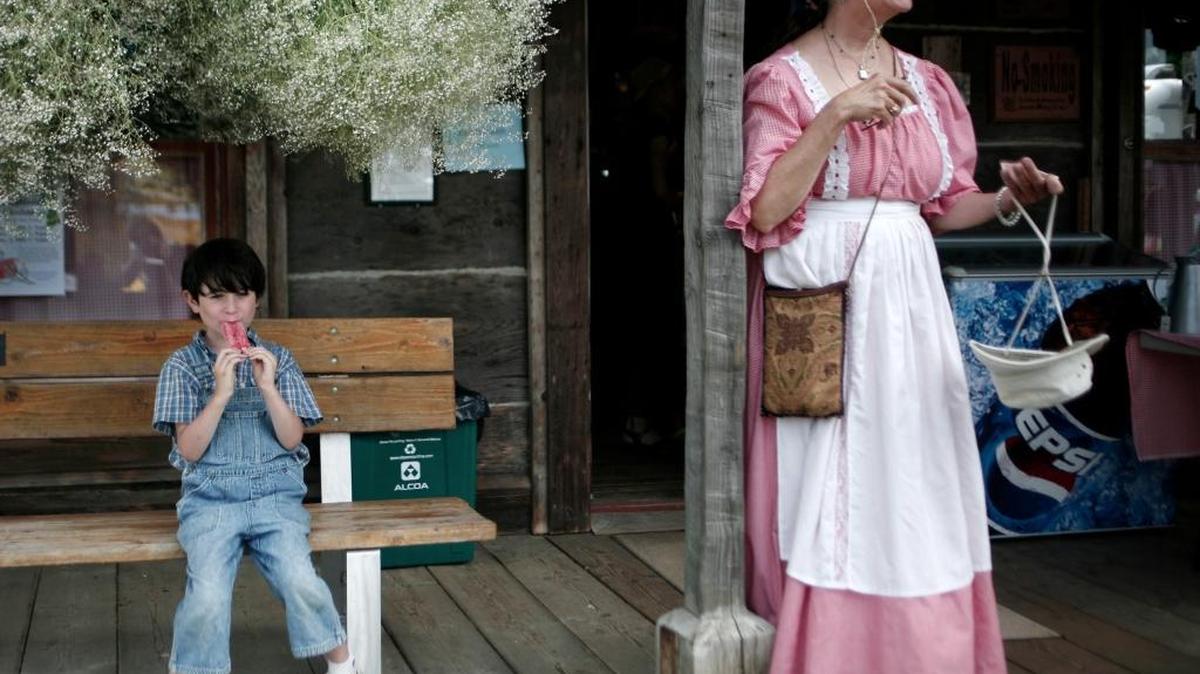Cecilia Mueller, right, and her son, Angus McDonald, both of Ferndale, are shown at the 114th annual Old Settlers Picnic at Pioneer Park in 2009.
