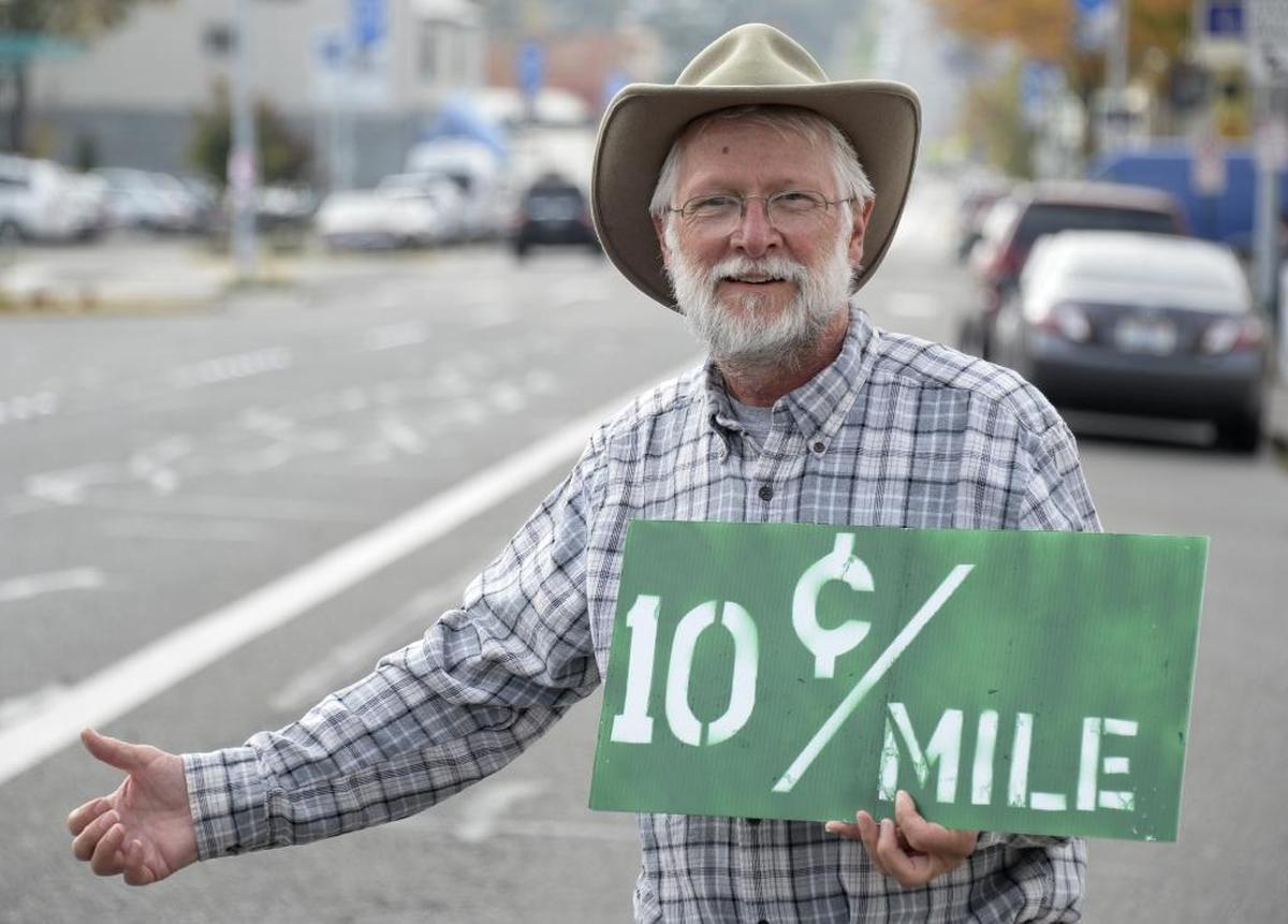 Michael Schneider, a Lummi Island resident who hitchhikes all over the country with a pay-as-he-rides offer to drivers, will talk about his hitchhiking trips in the Midwest and across the South at 1 p.m. Saturday at Ferndale Library.