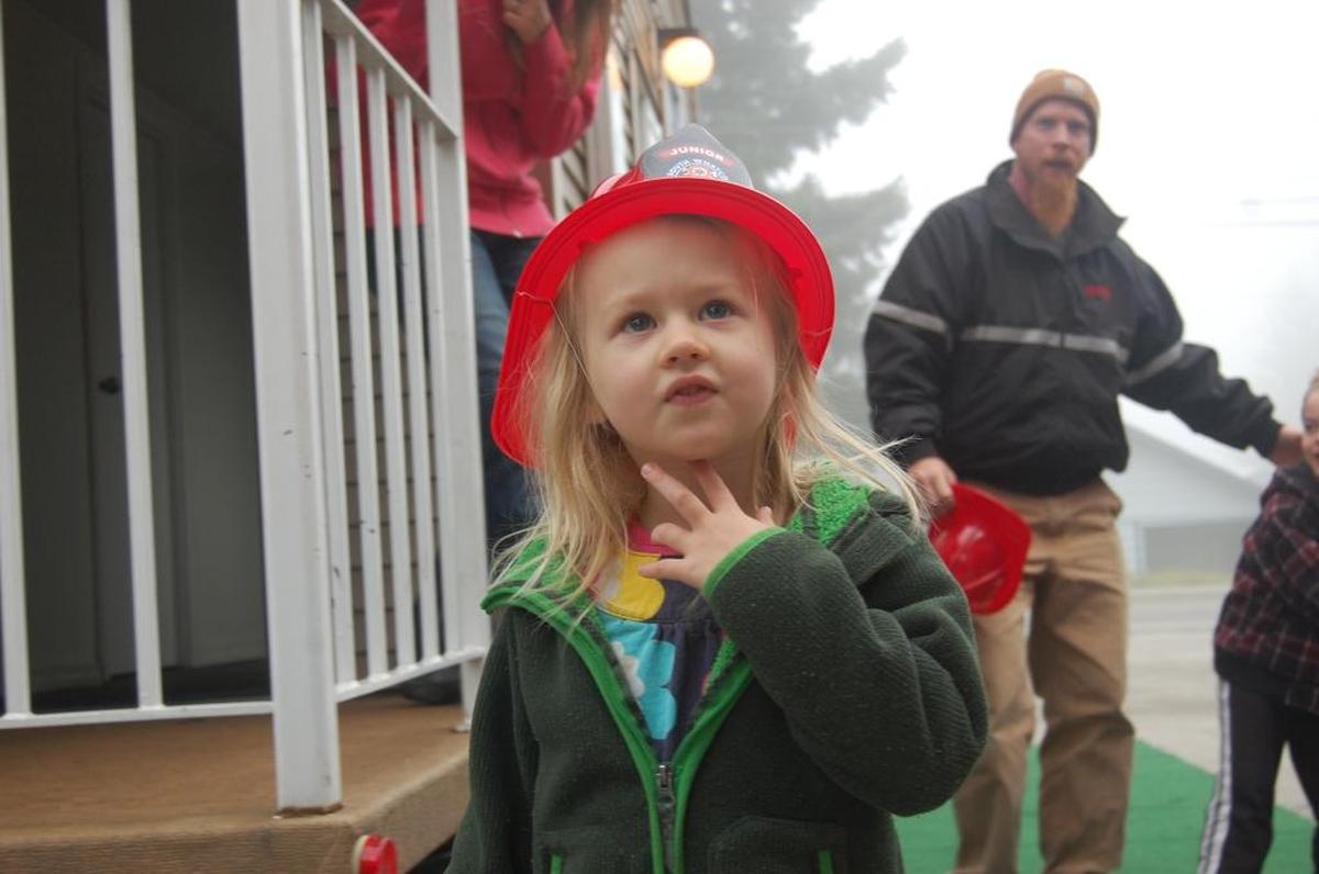 Adalynn Bodin tours the Fire Safety House during a recent South Whatcom Fire pancake breakfast.