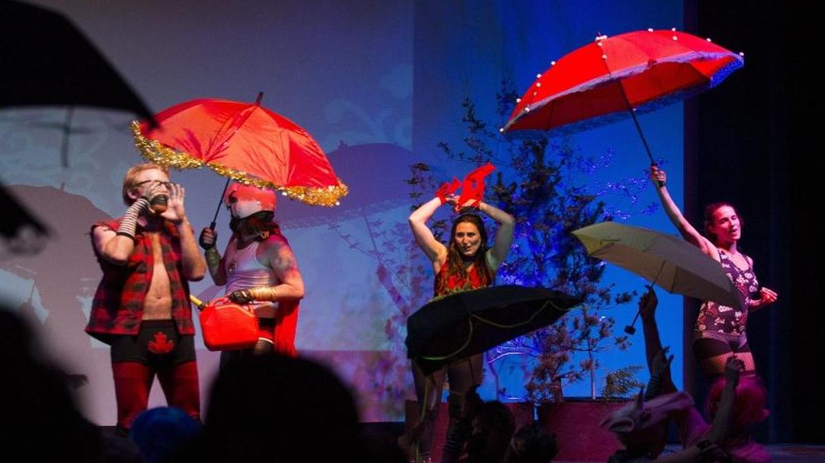 The Uuntzbrella KAPOW Design Competition will be among the participants in the KAPOW Pop-Up Plaza on Friday and Saturday in The Bellingham Herald building parking lot in the 1100 block of North State Street, sponsored by Sustainable Connections. The Uuntzbrella is a public coin-operated dance floor, and won first place in the 2016 competition.