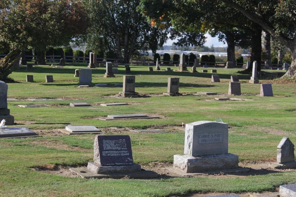 Grave stones in the Sumas Cemetery tell the story of those who shaped the small border community.