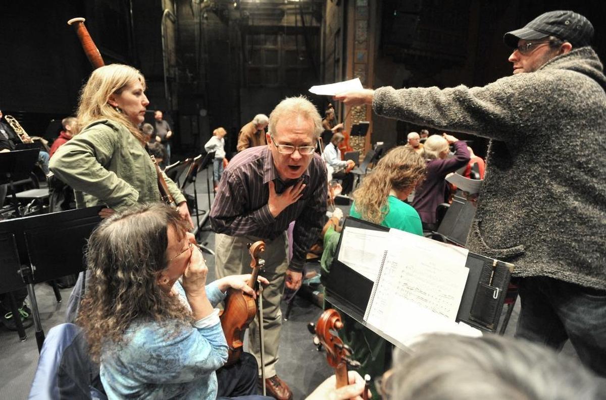 Whatcom Symphony Orchestra musicians rehearsal at the Mount Baker Theater in 2011.