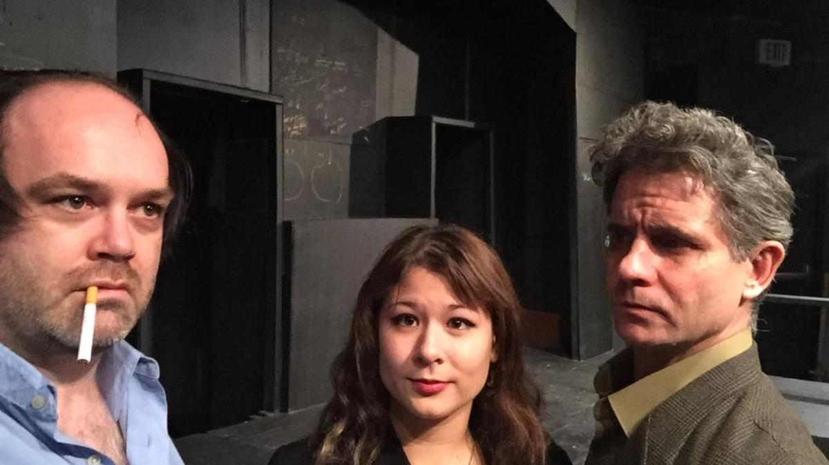 Glen Nelson Bristow, Tess Nakaishi, and John Gonzales are in “On the Range” for the Bellinghamster One-Act Theatre Festival at Bellingham Theatre Guild.