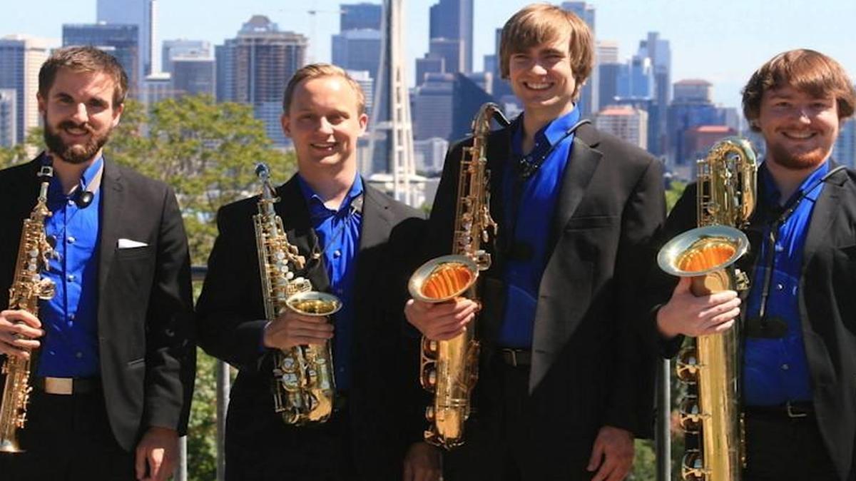 
Bellingham’s Equus Saxophone Quartet, with Matt Birmingham, David Decker, Soren Hamm and David Hoogkamer, perform at 7:30 p.m. Sept. 17 at Ferndale High School.
