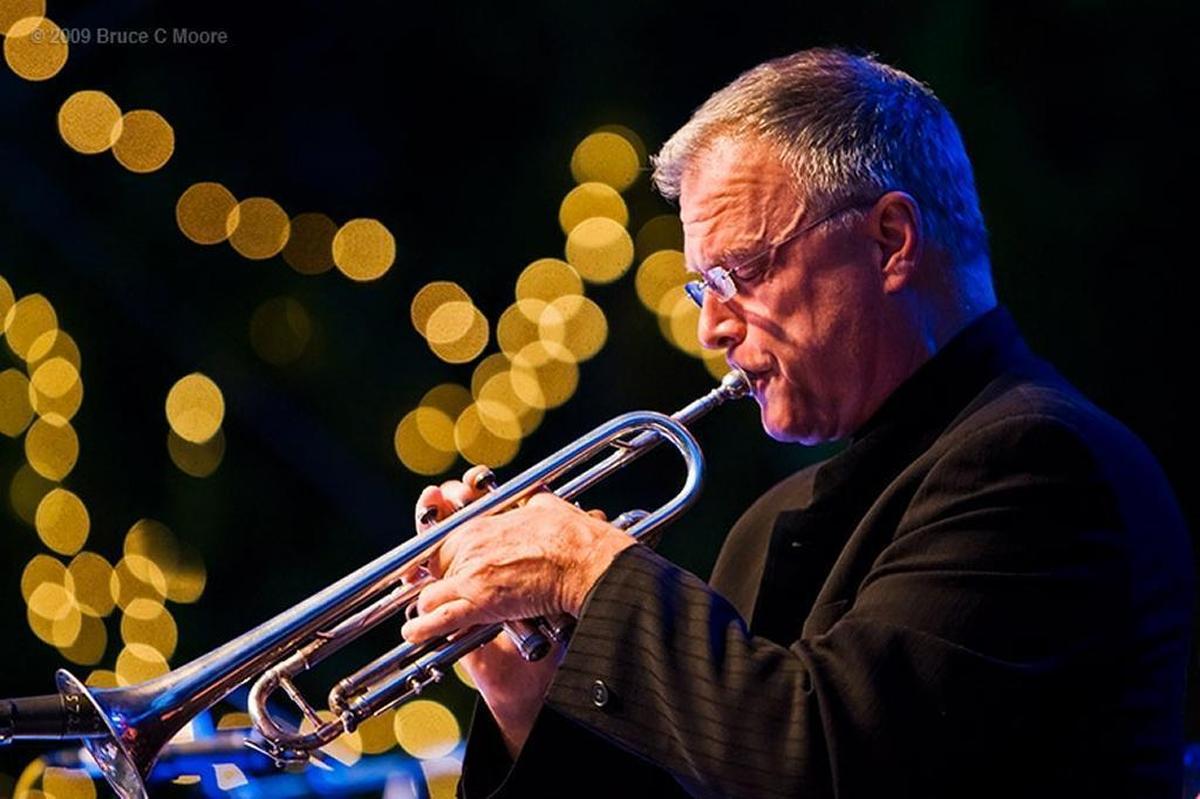 Trumper Jay Thomas performs with Travis Ranney on saxophone, Michael Glynn on bass, Miles Black on piano and Julian MacDonough on drums March 2 at Whatcom Jazz Music Art Center.