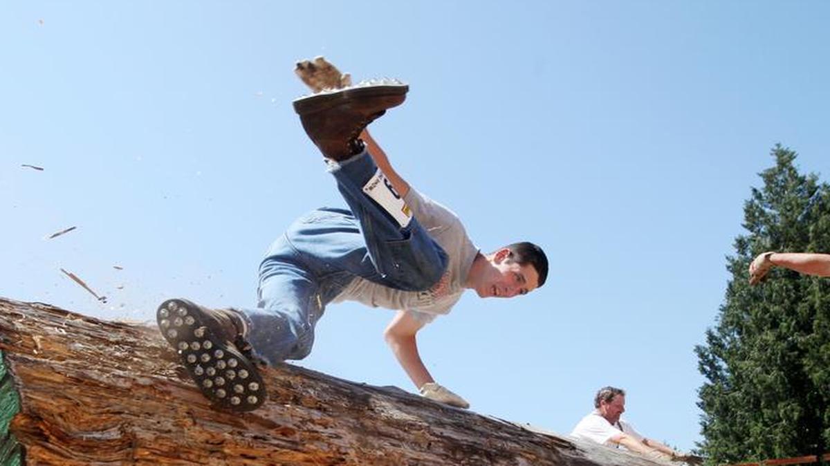 
The Deming Logging Show features a variety of special games such as tree climbing, pole falling and, shown, the choker set competition. This year’s show runs June 12-13.

