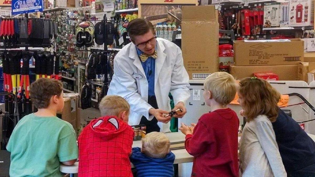 
Hardware Science Day at the Bellingham Ace Hardware features simple experiments using readily available tools and ingredients.
