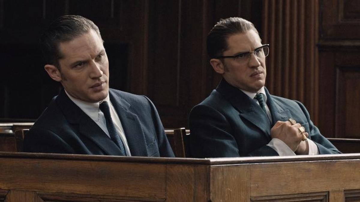 Tom Hardy plays twin brothers Reggie and Ronnie Kray in a powerhouse double performance in “Legend,” the true story of the rise and fall of London's most notorious gangsters. 