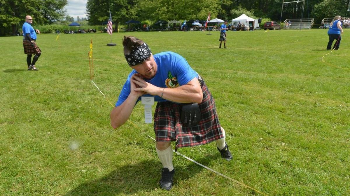 Athletes and bands compete in the Bellingham Scottish Highland Games in 2013 in Ferndale. The 2016 games are June 3-5 at Hovander Homestead Park, 5299 Nielson Ave.