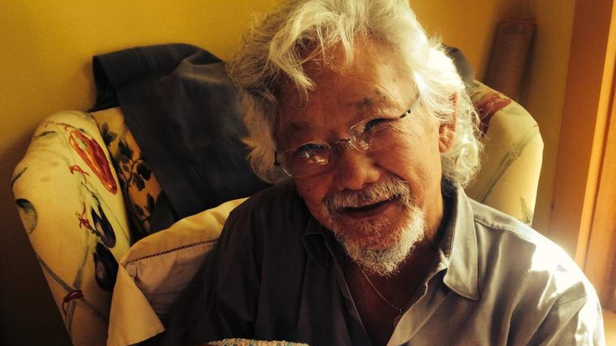 
David Suzuki, shown with his grandchild, Ryo, talks about his new book, “Letters to My Grandchildren,” June 14 at Mount Baker Theatre.
