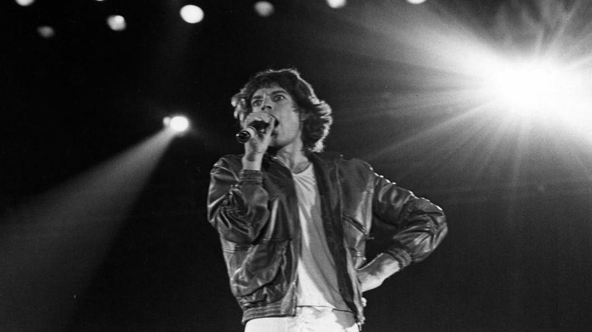 Wallie V. Funk’s image of Mick Jagger during the Rolling Stones’ “Tatoo You” concert tour of 1981 is one of the works in the collection of Western Washington University’s Heritage Resources.