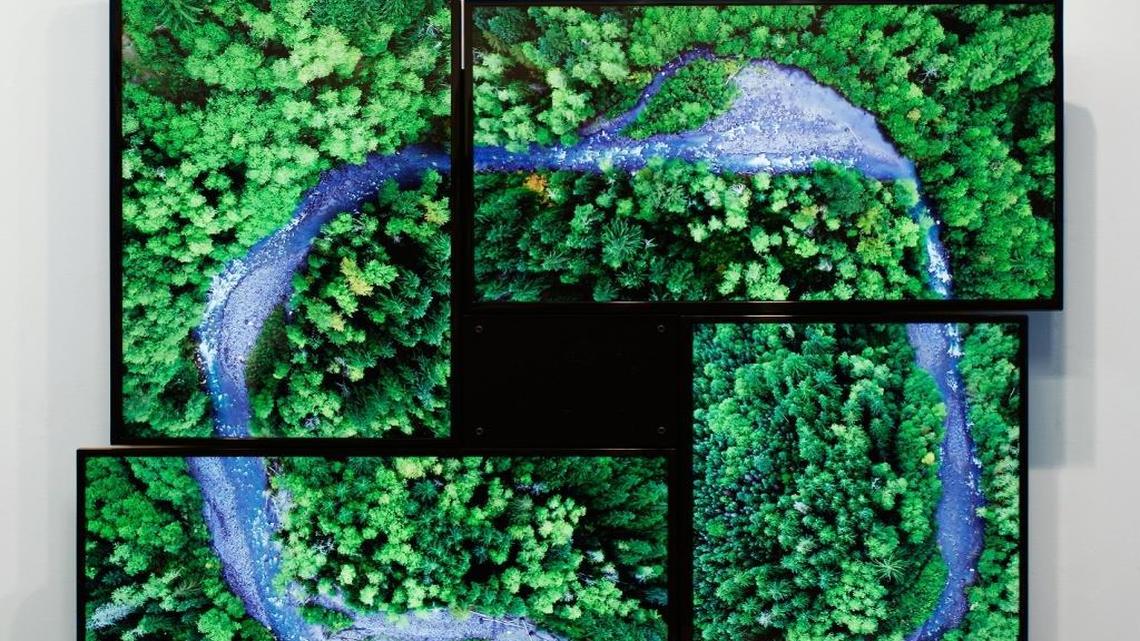 “Nooksack Middle Fork,” by Claude Zevas, has been added to Western Washington University’s collection of public art, and is located in the lobby of WWU’s Performing Arts Center.