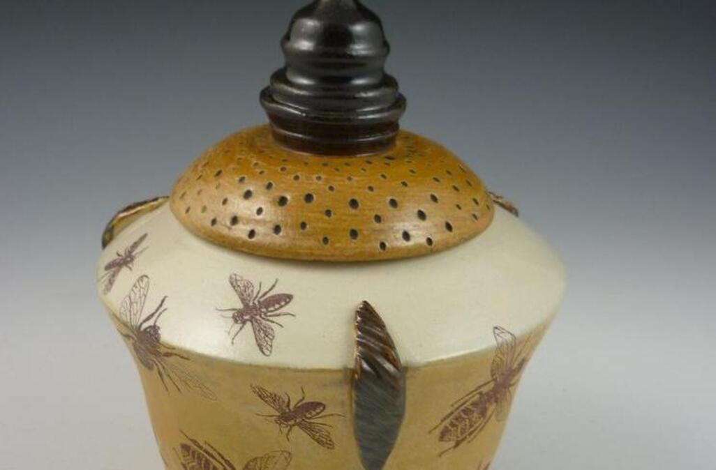 
Ceramics by Debra Stern are displayed at Good Earth Pottery during the Solstice Art Walk on June 19.

