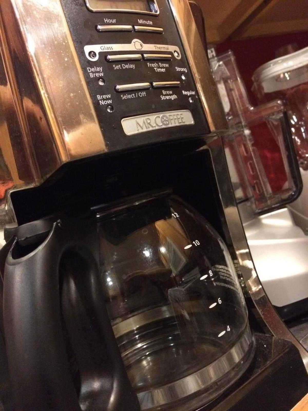 A programmable Mr. Coffee will make a decent cup of coffee for those who want their caffeine to go.