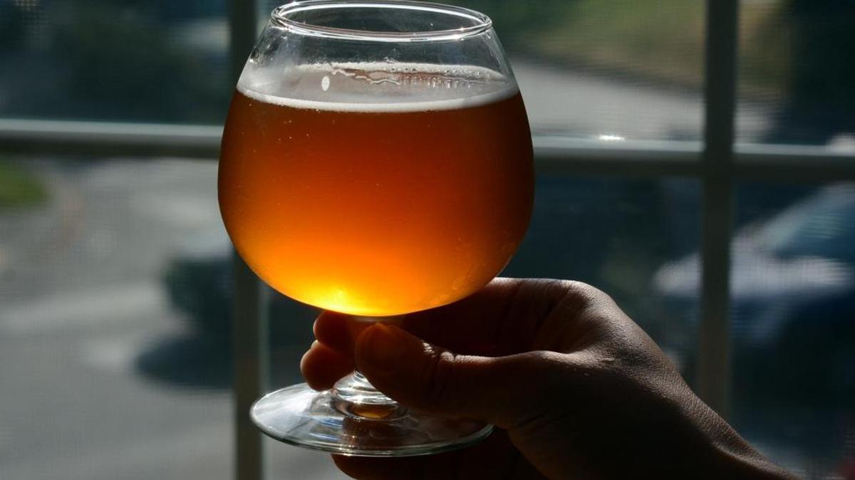 The Wild Warehouse, a barrel-aged saison from Wander Brewing, gets an A+.