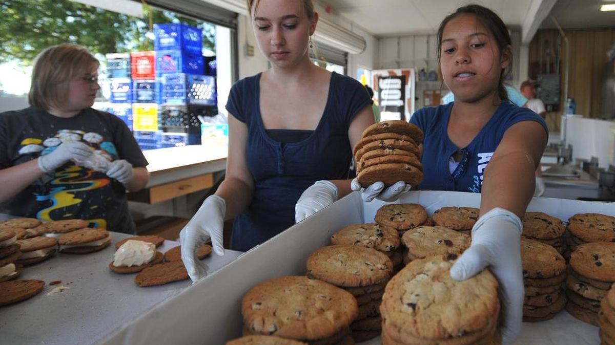 Moo-wiches are the famous ice cream sandwiches sold by the Whatcom County Dairy Women at the Northwest Washington Fair, Monday through Aug. 19, in Lynden.