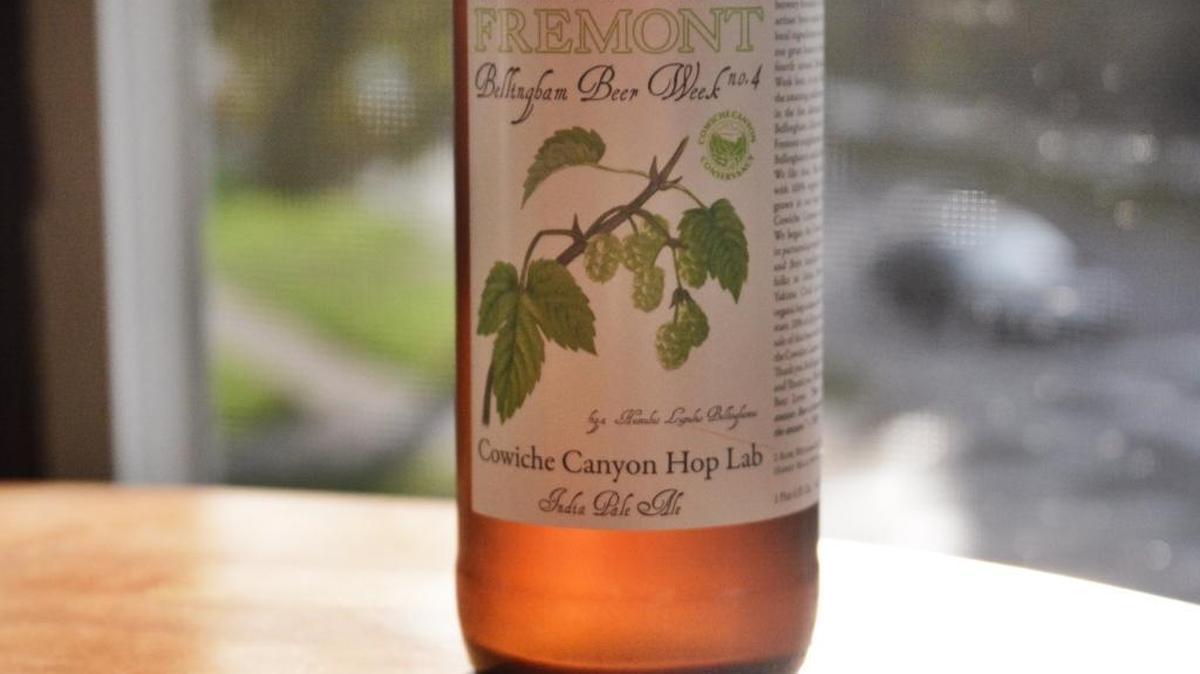 
Fremont Brewing’s Cowiche Canyon Hop Lab No. 4, an IPA brewed special for Bellingham Beer Week No. 4.
