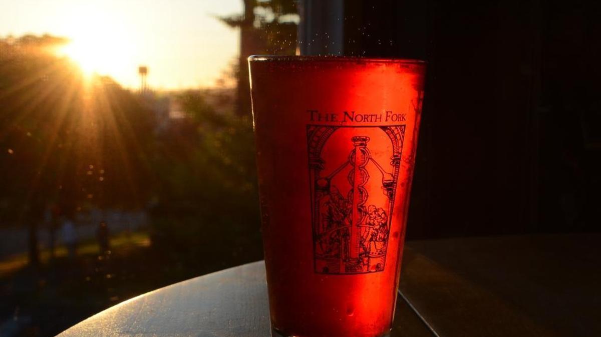 Have you ever been to Electric Berryland, by way of North Fork Brewery? Note the carbonation bubbles jumping above the glass.