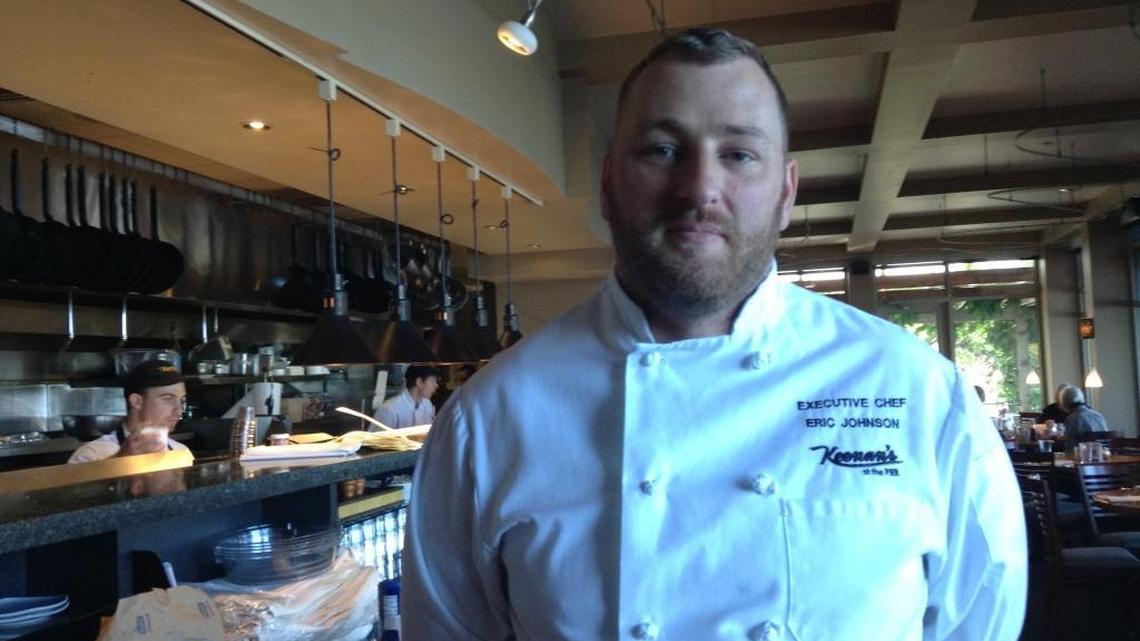 Executive Chef Eric Johnson is shown in the dining room of Keenan’s at the Pier restaurant in the Chrysalis Inn.