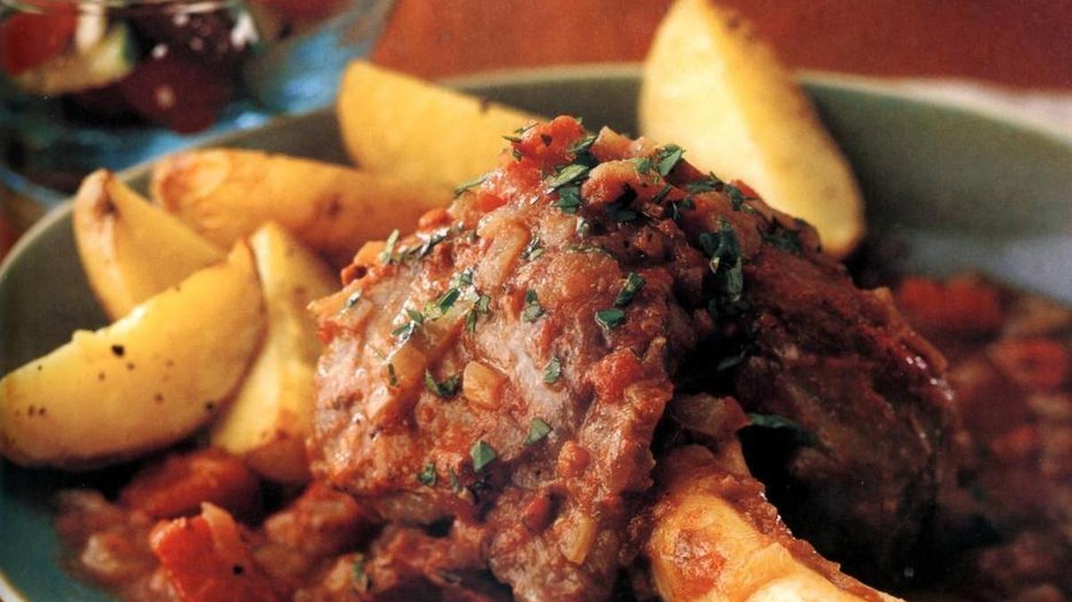 Lamb Shanks in Tomato Sauce from “The Gourmet Slow Cooker: Simple and Sophisticated Meals From Around the World,” by Lynn Alley, is a recipe fit for company.
