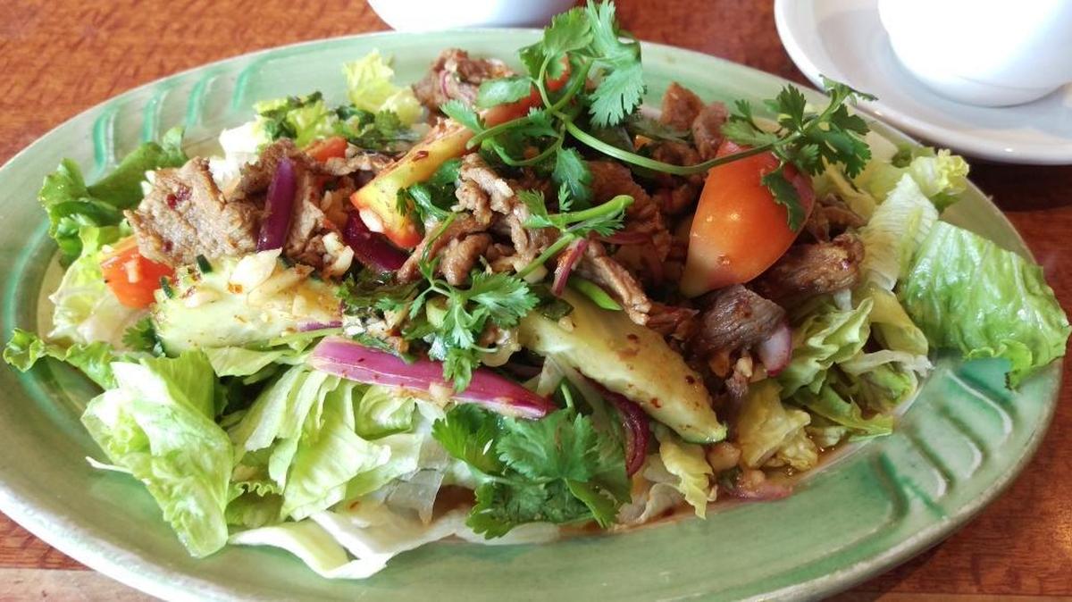 Grilled steak salad from Busara in Bellingham.
