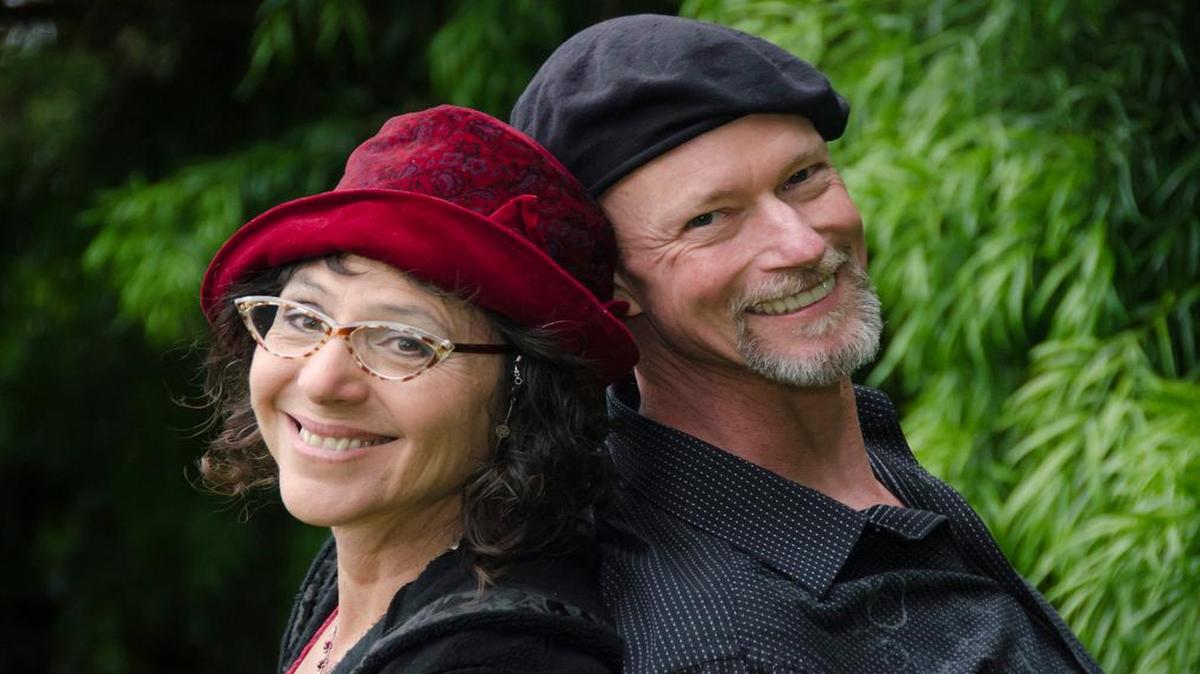 
Anjalisa Aitken and Gary Garrett perform as The Harmony People Aug. 17 at Bellingham Cohousing.
