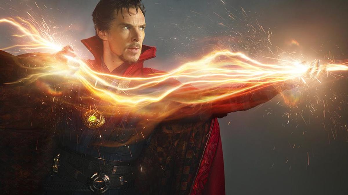 Dr. Strange (Benedict Cumberbatch) fights extra-dimensional evil armed with mystic might, his Cloak of Levitation and the Eye of Agomotto.