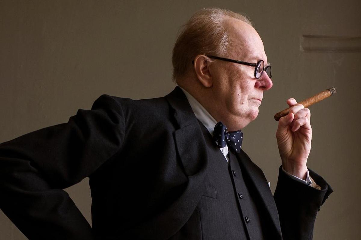 Gary Oldman as Winston Churchill in “Darkest Hour.”