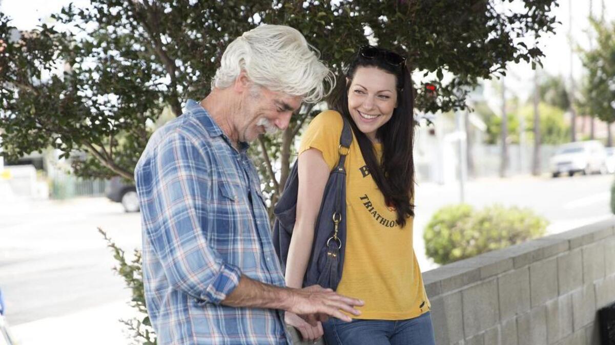 Sam Elliott plays a cowboy actor in his 70s who gets involved with a much younger stand-up comic (Laura Prepon) in “The Hero.”