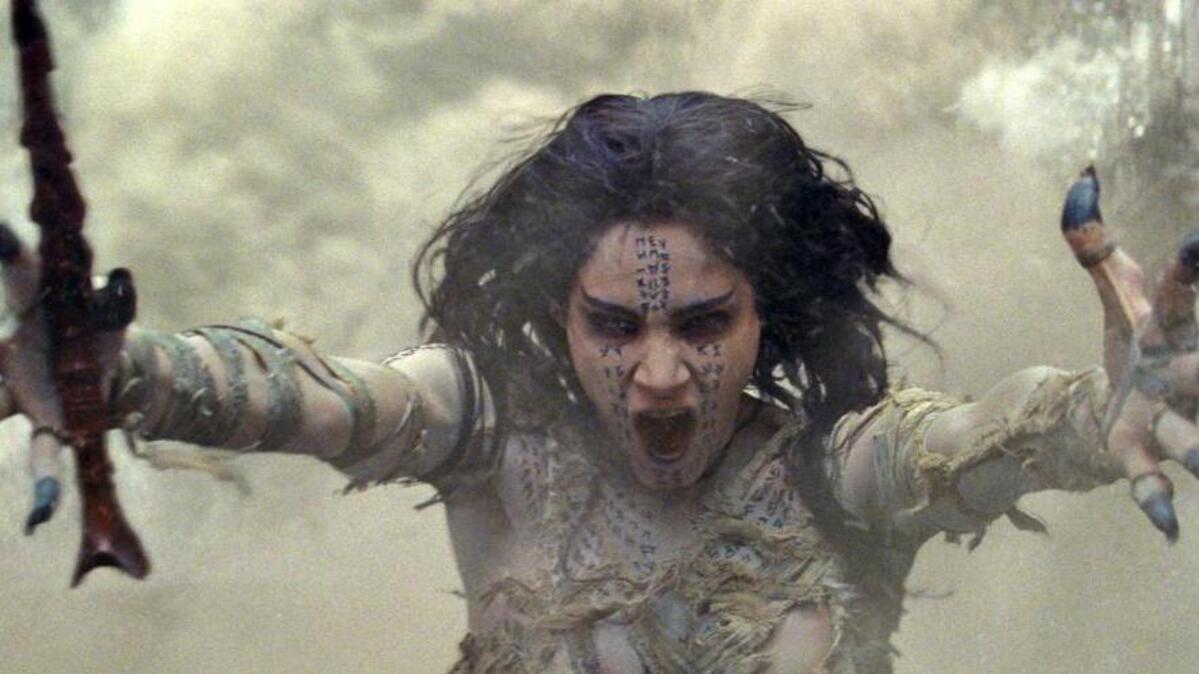 Sofia Boutella plays the revived Egyptian princess Ahmanet bent on global domination in Universal Pictures’ “The Mummy.”