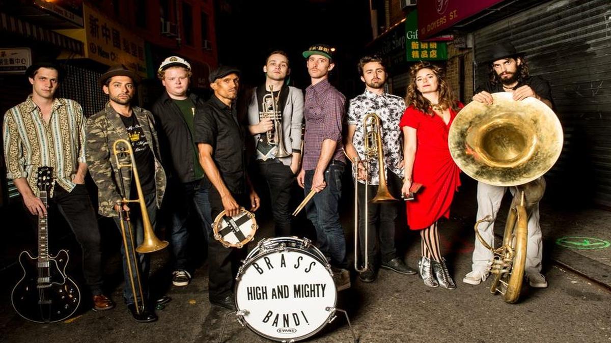 
The High and Mighty Brass Band plays July 29 at the Green Frog.
