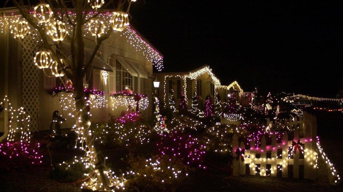 A past display of holiday lights at James Street Estates in Bellingham.