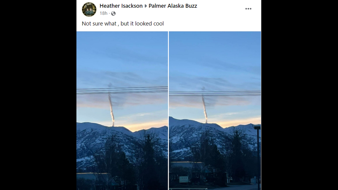 It appeared the mountain was erupting from some vantage points.