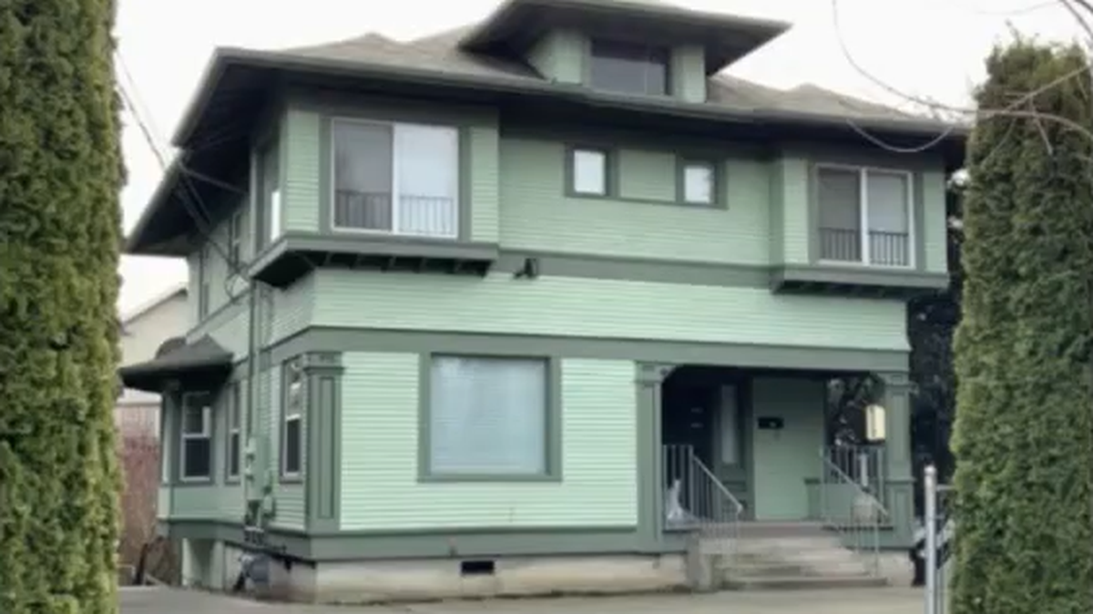 A city of Bellingham photo shows the duplex at 1504 and 1506 I Street, which the city bought in 1989 and conveyed to the Opportunity Council for use as transitional housing.
