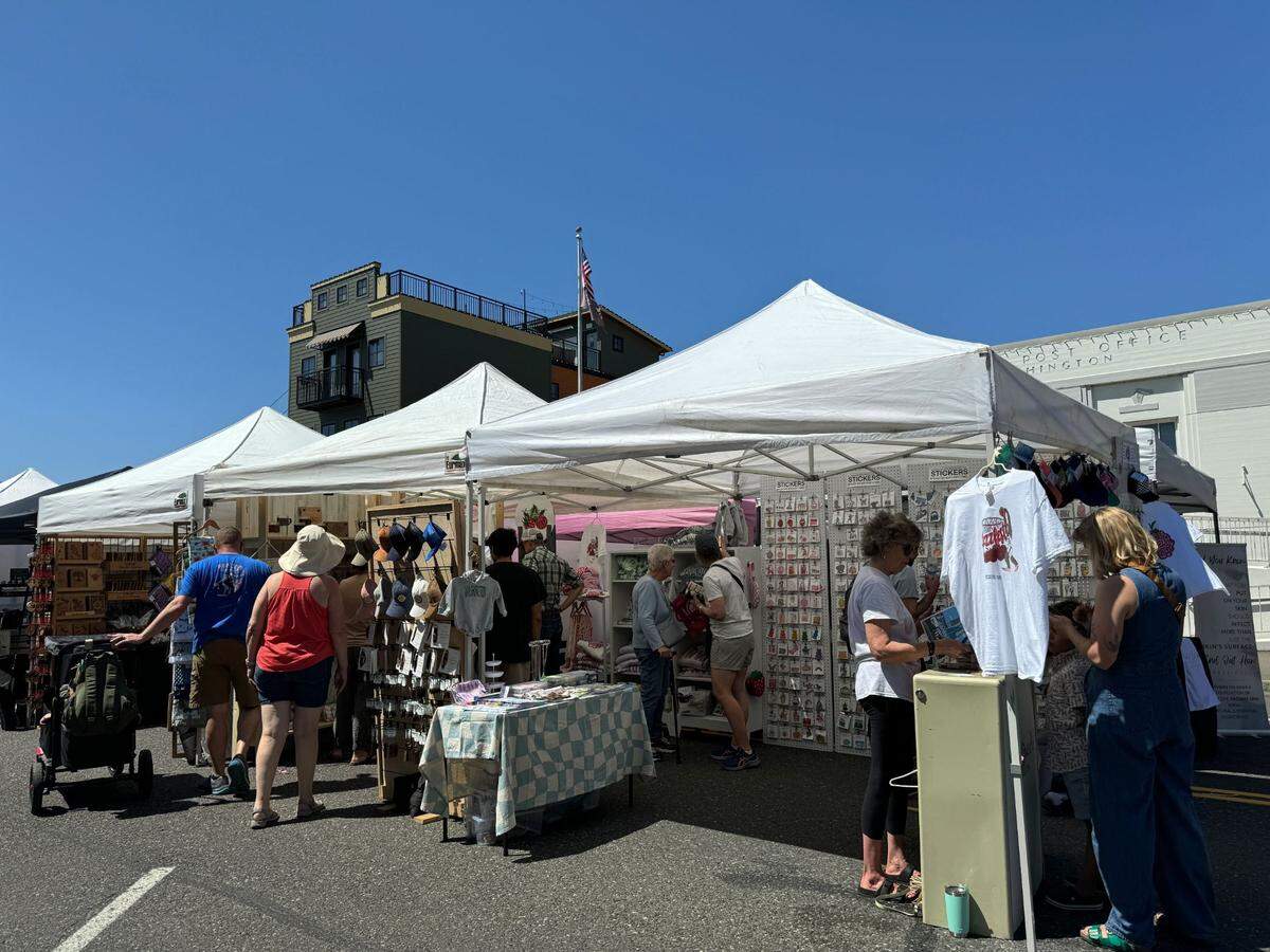 The vendor market at The Northwest Raspberry Festival in downtown Lynden, Wash. on Friday, July 19, 2024.