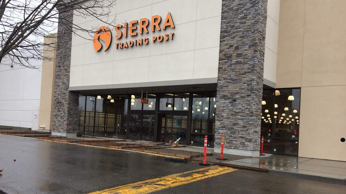 Sierra Trading Post is planning to open on April 29 at the former Costco building on Meridian Street, along with HomeGoods.