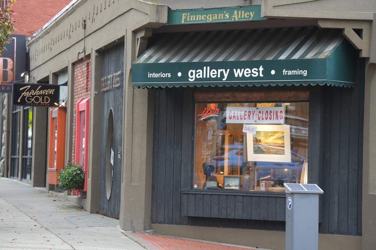A "Gallery Closing” sign was posted at Gallery West in Fairhaven on Nov. 20.