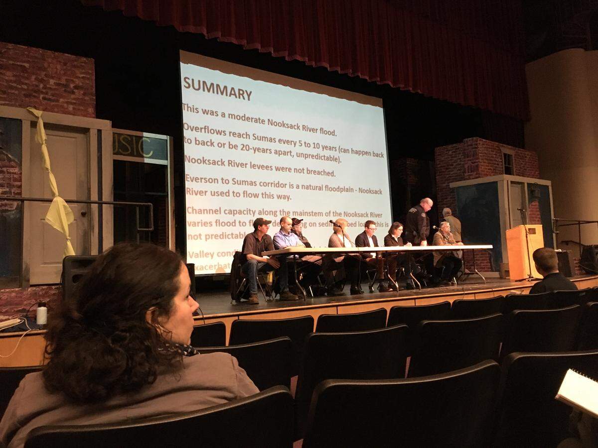 State Rep. Sharon Shewmake, D-42nd District, watches Whatcom County, Washington, officials speak at a post-storm community meeting Saturday, Feb. 8, 2020, at Nooksack Valley High School. Shewmake will seek the state Senate seat held by Sen. Doug Ericksen in 2022.