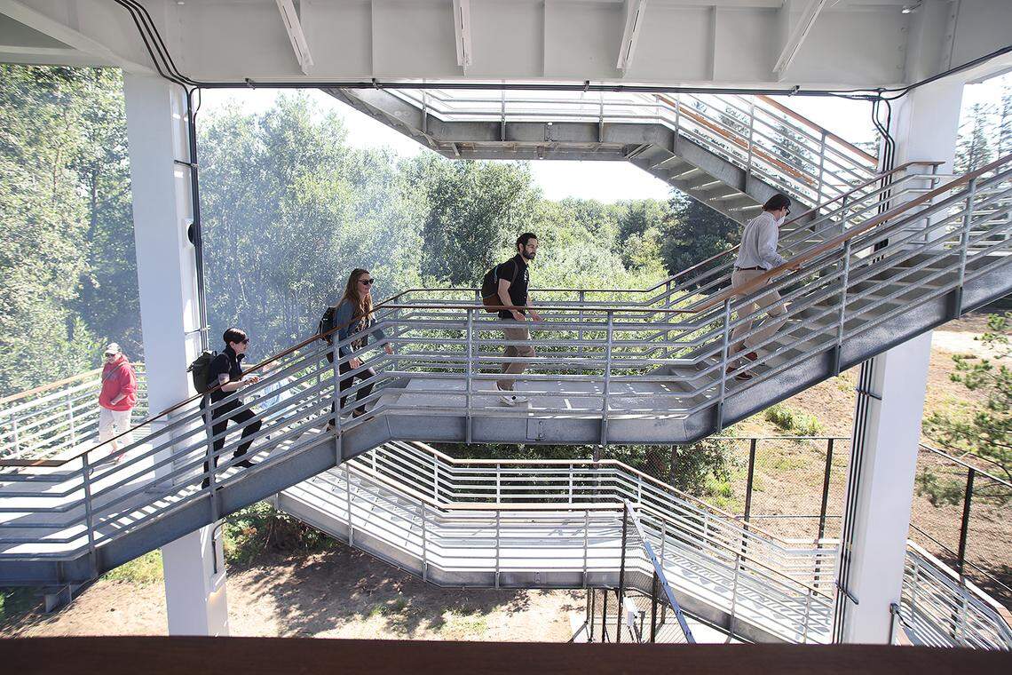 The Shoalwater Bay Indian Tribe has created the first tsunami vertical evacuation tower in the United States, located in Topelake, WA.
