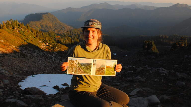 Bellingham scientist uses art to tell story of Mount Baker’s receding glaciers