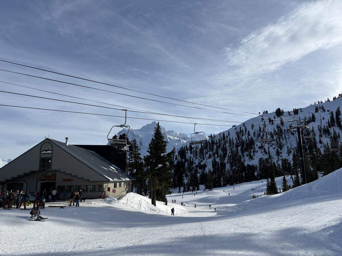The Heather Meadows Lodge is a popular rest spot at Mt. Baker Ski Area.